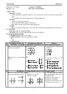 Giáo án môn Giải tích lớp 12 - Tiết dạy: 65 - Bài 1: Bài tập số phức