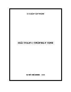 Giáo án môn Toán lớp 12 - Giải toán 12 trên máy tính cầm tay