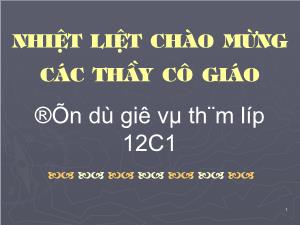 Giáo án Ôn tập phương trình tiếp tuyến của đồ thị hàm số