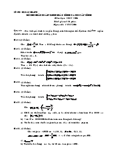 Kì thi giải toán trên máy tính casio cấp tỉnh năm học: 2005-2006 thời gian: 150 phút