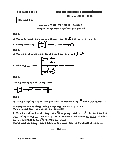 Kỳ thi chọn học sinh giỏi tỉnh năm học 2007 - 2008 môn thi: toán lớp 12 thpt - bảng b thời gian: 180 phút (không kể thời gian giao đề)