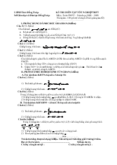 Kỳ thi diễn tập tốt nghiệp thpt môn : toán thpt – năm học: 2008 – 2009 thời gian : 150 phút ( không kể thời gian giao đề)