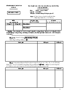 Kỳ thi giải toán trên máy tính cầm tay tỉnh cà mau năm học 2010-2011 môn : toán – lớp: 12 thpt