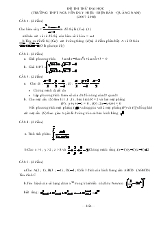 Đề 1 thi thử đại học (trường thpt nguyễn duy hiệu- Điện bàn -quảng nam) (2007-2008)