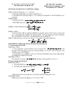 Đề 3 thi thử đại học môn toán năm 2012 - 2013 thời gian làm bài: 180 phút