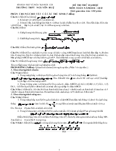 Đề 34 thi thử đại học môn toán năm 2012 - 2013 thời gian làm bài: 180 phút