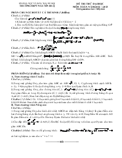 Đề 37 thi thử đại học môn toán năm 2012 - 2013 thời gian làm bài: 180 phút