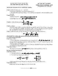 Đề 5 thi thử đại học môn toán năm 2012 - 2013 thời gian làm bài: 180 phút