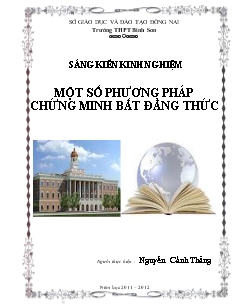 Đề tài Một số phương pháp chứng minh các bất đẳng thức