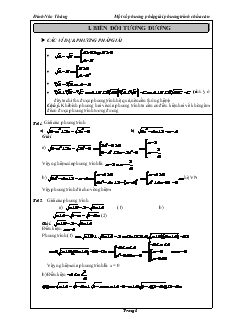 Đề tài Một số phương pháp giải phương trình chứa căn