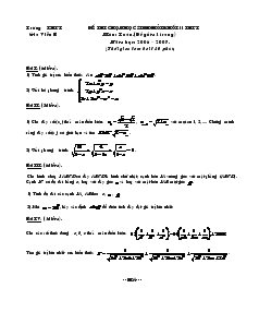 Đề thi chọn học sinh giỏi khối 11 thpt môn: toán năm học: 2006 – 2007