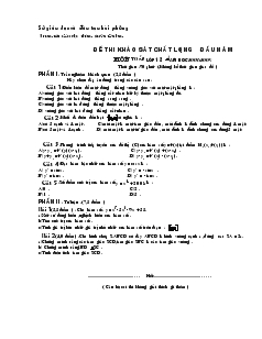 Đề thi khảo sát chất lượng đầu năm môn toán lớp 12 –năm học 2008-2009