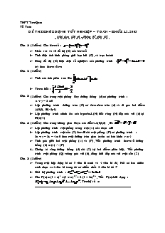 Đề thi khởi động tốt nghiệp – toán – khối 12-2005 (thời gian 150 phút – không kể phát đề)