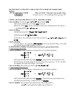 Đề thi thử tốt nghiệp môn thi: toán − giáo dục trung học phổ thông đề số 09 thời gian làm bài: 150 phút, không kể thời gian giao đề