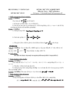 Đề thi thử tốt nghiệp thpt môn thi: toán – thpt phân ban đề thi thử số 29 thời gian: 150 phút, không kể thời gian giao đề