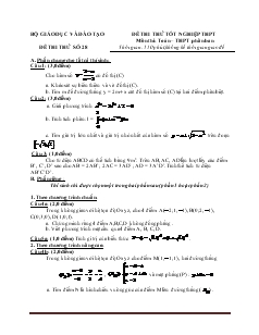 Đề thi thử tốt nghiệp thpt môn thi: toán – thpt phân ban đề thi thử số 28 thời gian: 150 phút, không kể thời gian giao đề