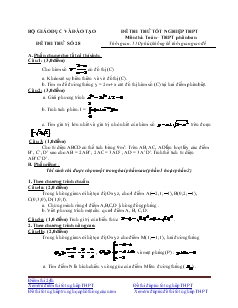 Đề thi thử tốt nghiệp thpt môn thi: toán – thpt phân ban đề thi thử số 28 thời gian: 150 phút, không kể thời gian giao đề