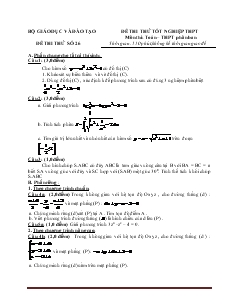 Đề thi thử tốt nghiệp thpt môn thi: toán – thpt phân ban đề thi thử số 26 thời gian: 150 phút, không kể thời gian giao đề