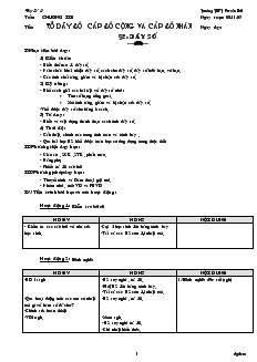 Giáo án lớp 11 môn Đại số - Bài 1: Dãy số