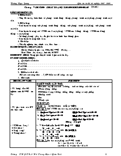 Giáo án lớp 12 môn Giải tích - Chương 1: Phương pháp toạ độ trong không gian (8 tiết)