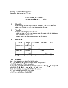 Giáo án lớp 12 môn Hình học - Kiểm tra 45 phút chương 1