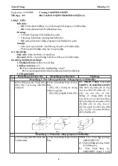 Giáo án lớp 12 môn Hình học - Tiết dạy: 03 - Bài 1: Khái niệm về khối đa diện