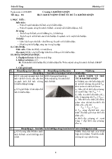 Giáo án lớp 12 môn Hình học - Tiết dạy: 06 - Bài 3: Khái niệm về thể tích của khối đa diện