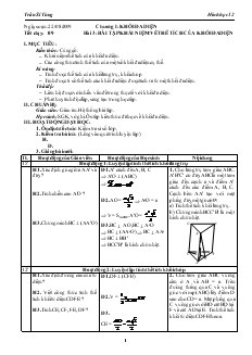 Giáo án lớp 12 môn Hình học - Tiết dạy: 09 - Bài 3: Bài tập khái niệm về thể tích của khối đa diện