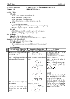 Giáo án lớp 12 môn Hình học - Tiết dạy: 18 - Bài 2: Mặt cầu