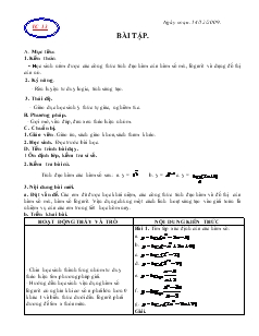 Giáo án lớp 12 môn Toán - Bài 13: Bài tập