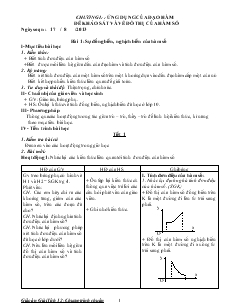 Giáo án lớp 12 môn Toán - Bài thứ 01: Sự đồng biến, nghịch biến của hàm số