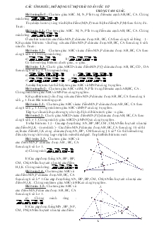 Giáo án lớp 12 môn Toán - Các tìm hiểu , mở rộng từ một bài toán véc tơ trong tam giác