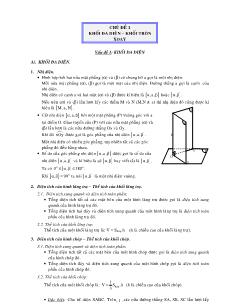 Giáo án lớp 12 môn Toán - Chủ đề 1: Khối đa diện – khối tròn xoay