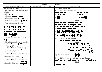 Giáo án lớp 12 môn Toán - Chủ đề 4: Số phức