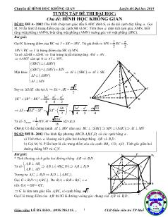 Giáo án lớp 12 môn Toán - Chủ đề: Hình học không gian