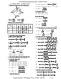 Giáo án lớp 12 môn Toán - Chuyên đề Phương trình lượng giác - Luyện thi Đại học