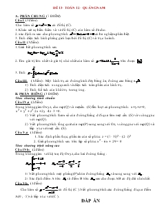 Giáo án lớp 12 môn Toán - Đề 13 thời gian làm bài 150 phút