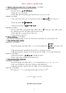 Giáo án lớp 12 môn Toán - Đề 15 thời gian làm bài 150 phút