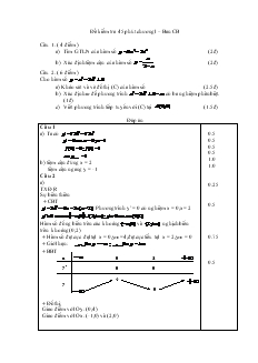 Giáo án lớp 12 môn Toán - Đề kiểm tra 45 phút chương I