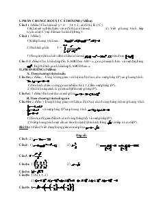 Giáo án lớp 12 môn Toán - Đề kiểm tra số 102