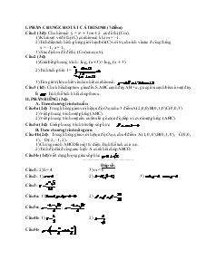 Giáo án lớp 12 môn Toán - Đề kiểm tra số 104