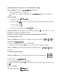 Giáo án lớp 12 môn Toán - Đề kiểm tra số 14