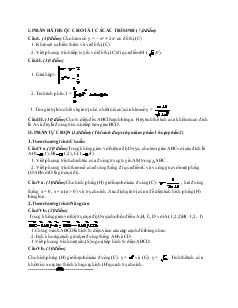 Giáo án lớp 12 môn Toán - Đề kiểm tra số 18