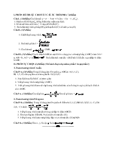 Giáo án lớp 12 môn Toán - Đề kiểm tra số 27