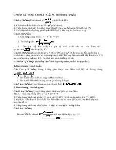 Giáo án lớp 12 môn Toán - Đề kiểm tra số 30