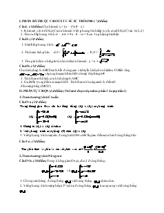 Giáo án lớp 12 môn Toán - Đề kiểm tra số 31