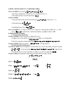 Giáo án lớp 12 môn Toán - Đề kiểm tra số 39