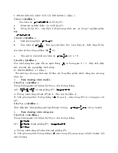 Giáo án lớp 12 môn Toán - Đề kiểm tra số 42