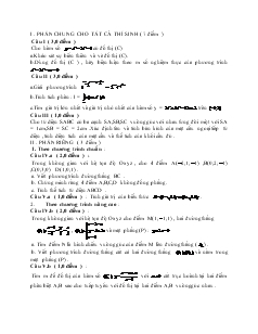 Giáo án lớp 12 môn Toán - Đề kiểm tra số 44
