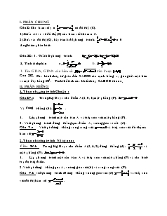 Giáo án lớp 12 môn Toán - Đề kiểm tra số 55